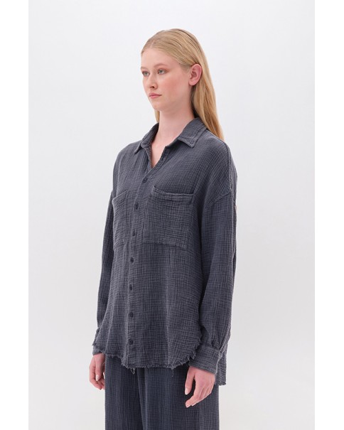 Dirty Laundry - Relaxed Shirt With Raw Edges