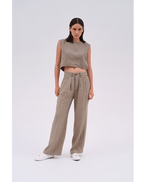Dirty Laundry - Wide Leg Pleated Pants