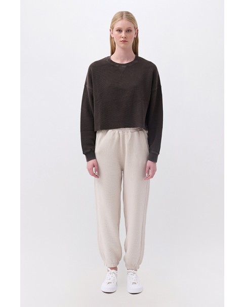 Dirty Laundry - Cropped Waffle Longsleeve