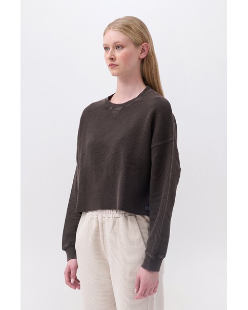 Dirty Laundry - Cropped Waffle Longsleeve