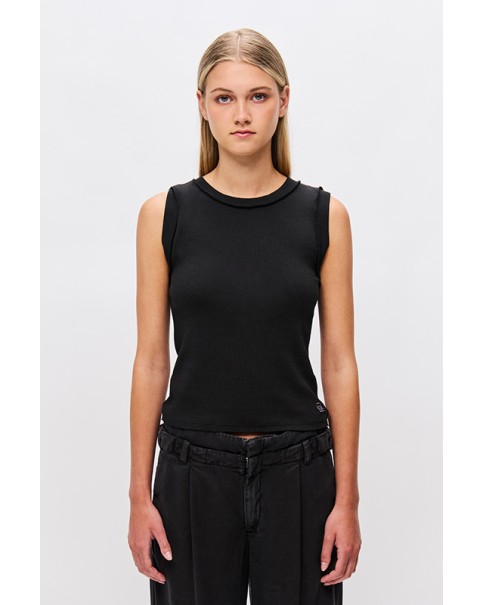 Dirty Laundry - Curved Hem Rib Tank Top