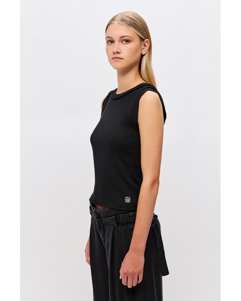 Dirty Laundry - Curved Hem Rib Tank Top