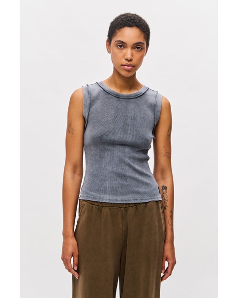 Dirty Laundry - Curved Hem Rib Tank Top
