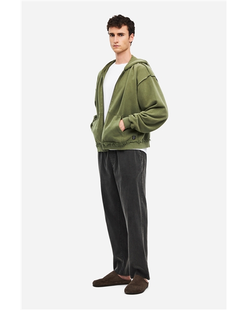 Dirty Laundry - Oversized Fullzip With Raw Edges Dirty Laundry - Oversized Fullzip With Raw Edges
