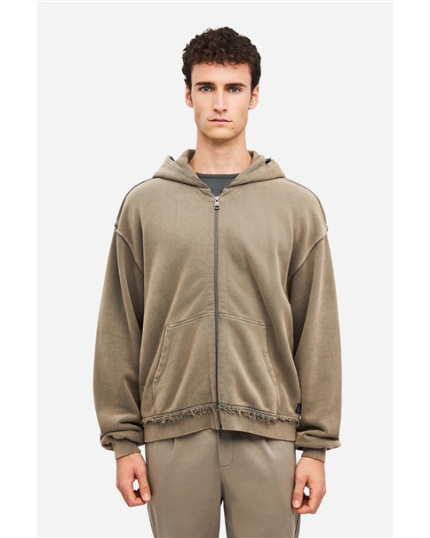 Dirty Laundry - Oversized Fullzip With Raw Edges Dirty Laundry - Oversized Fullzip With Raw Edges