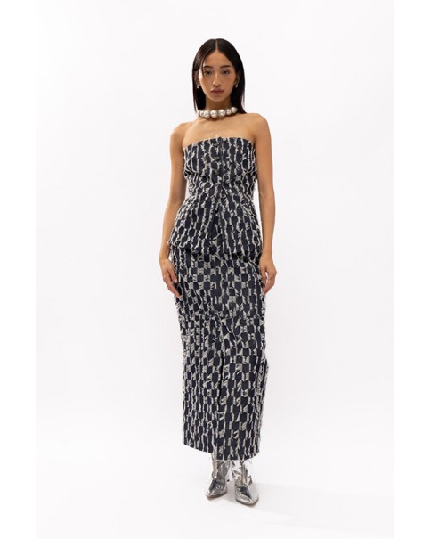 Hong Denim Strapless Vest Hong Denim Strapless Vest