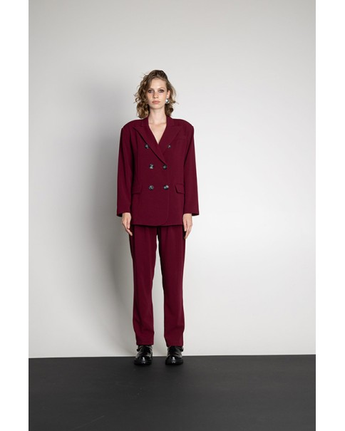 Mallory The Label - Hazel Bordeaux Blazer
