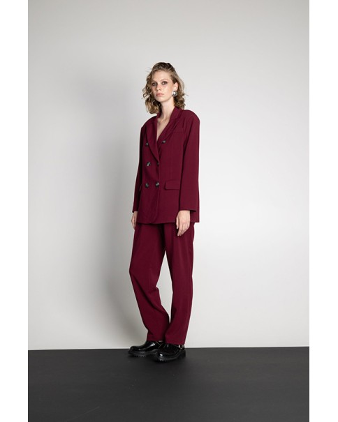 Mallory The Label - Hazel Bordeaux Blazer