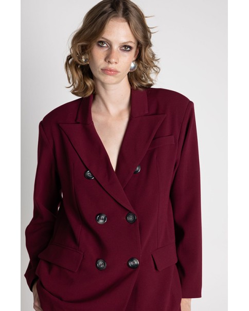 Mallory The Label - Hazel Bordeaux Blazer