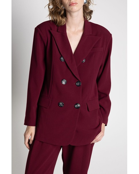 Mallory The Label - Hazel Bordeaux Blazer