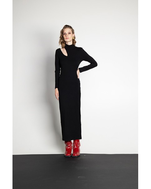 Mallory The Label - Lotus Black Knit Dress