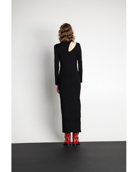 Mallory The Label - Lotus Black Knit Dress