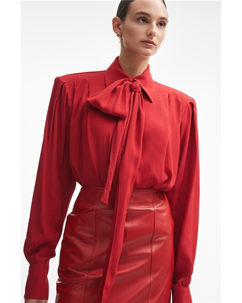 Nadia Rapti - London Leather Midi Skirt