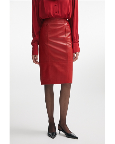 Nadia Rapti - London Leather Midi Skirt