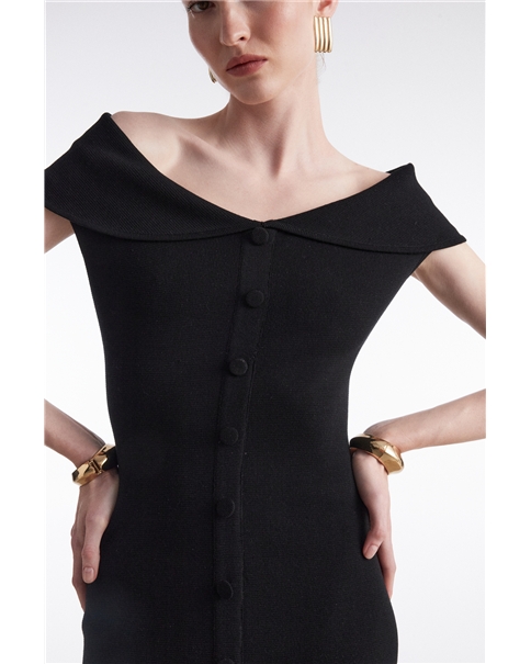 Nadia Rapti - Fine Line Knitted Mini Dress Nadia Rapti - Fine Line Knitted Mini Dress