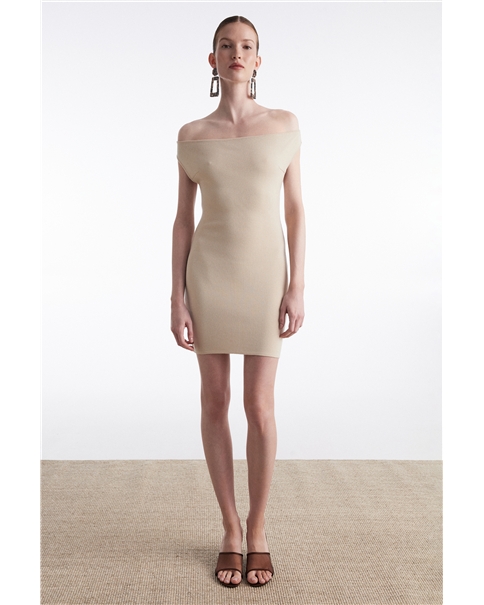 Nadia Rapti - Fine Line Knitted Mini Dress Nadia Rapti - Fine Line Knitted Mini Dress