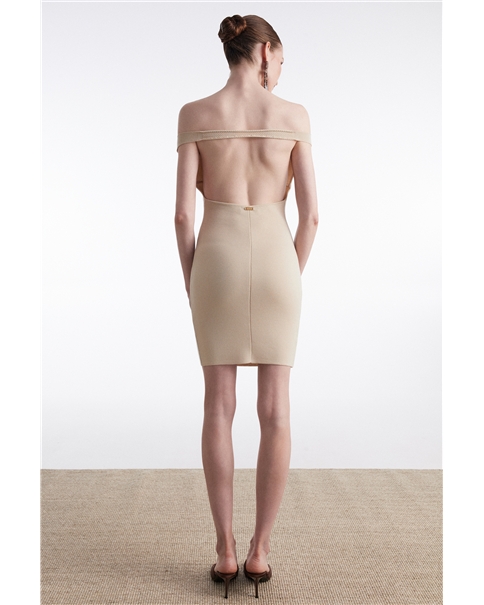 Nadia Rapti - Fine Line Knitted Mini Dress Nadia Rapti - Fine Line Knitted Mini Dress