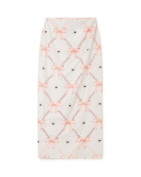 Milkwhite - Midi Skirt with Bow Details Milkwhite - Midi Skirt with Bow Details