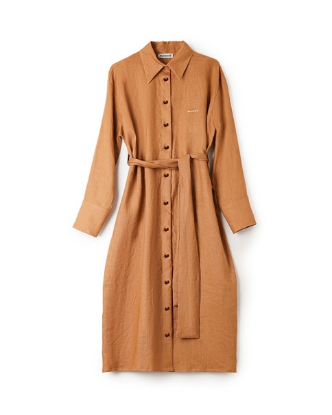 Milkwhite - Midi Shirt Dress with MILKWHITE Logo