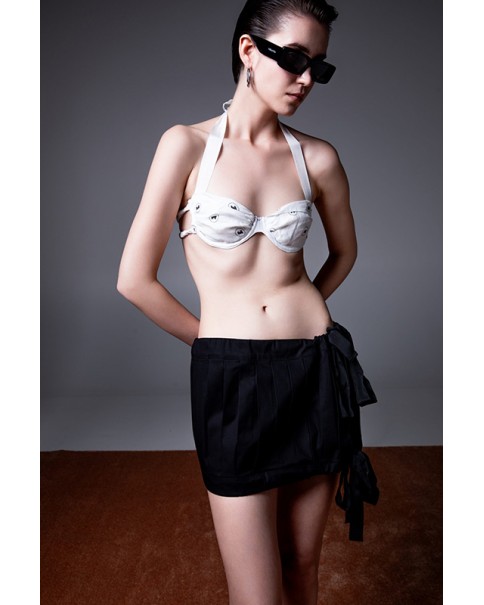 Milkwhite - Mini Peplum Skirt
