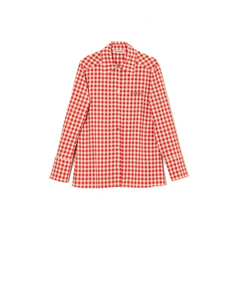 Milkwhite - Unisex Vichy Shirt with MILKWHITE Detail