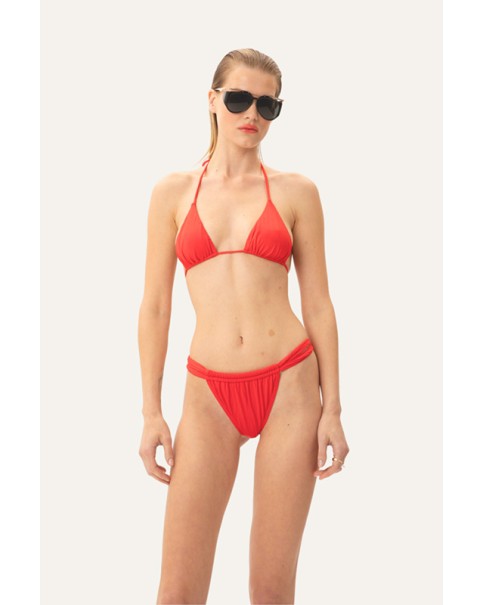 Red Crush Triangle Bikini Top