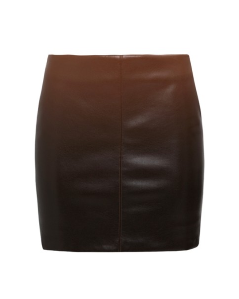 Ombre Faux Leather Mini Skirt