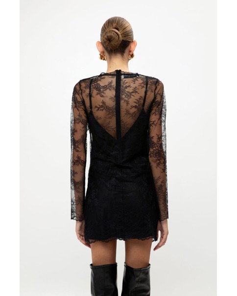 Black Lace Mini Dress Black Lace Mini Dress