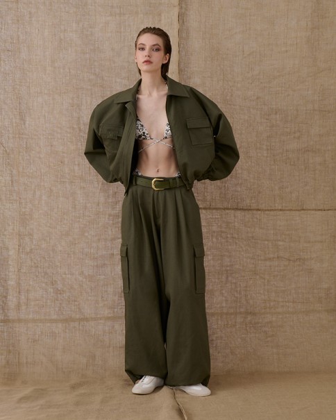 Vassia Kostara - Khaki Cargo Pants
