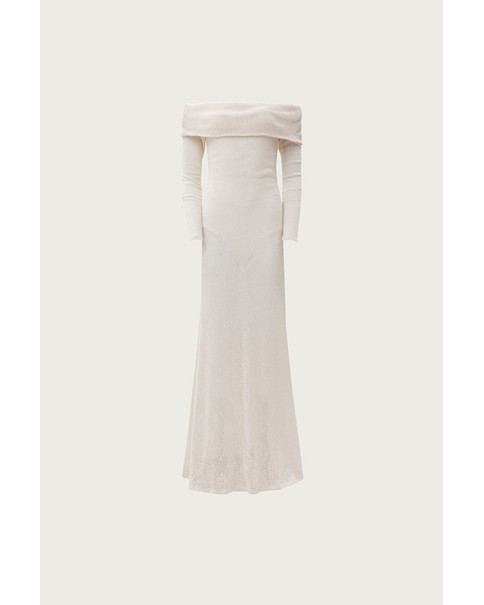 Vassia Kostara - Ecru Crocheted Maxi Dress