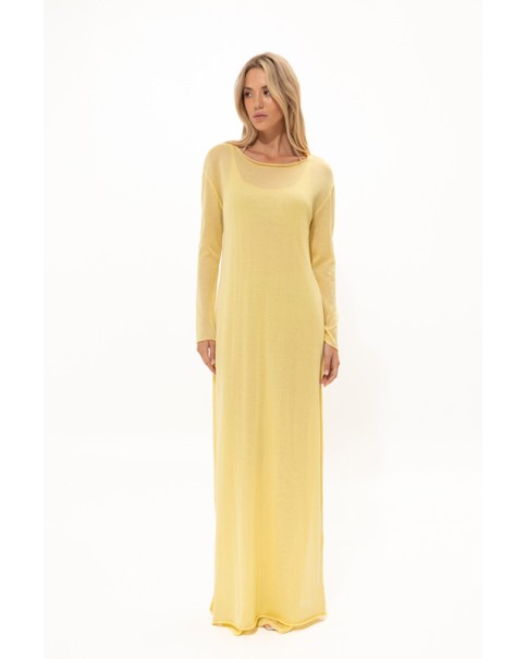 Vassia Kostara - Chamomile Yellow Two-Layered Dress