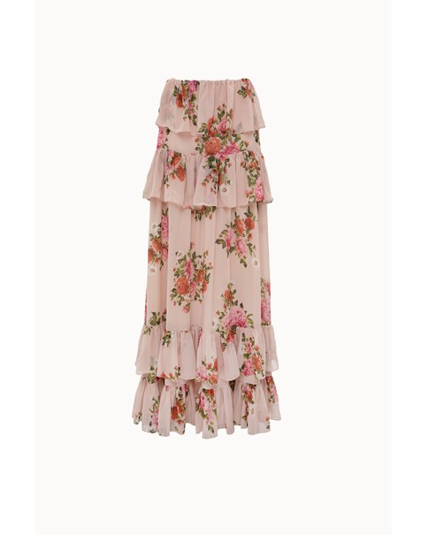 Vassia Kostara - Pink Romance Ruffled Skirt