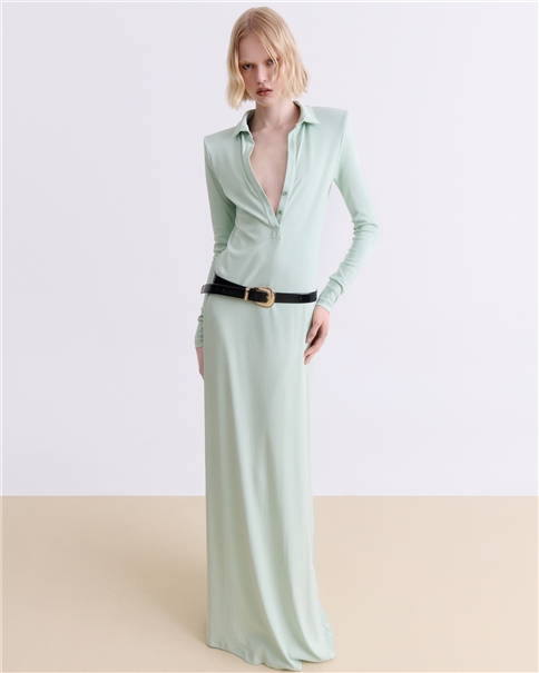 Vassia Kostara - V-Neck Rib Maxi Dress