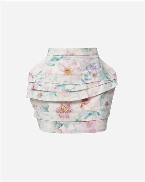 Vassia Kostara - Pastel Floral Mini Skirt Vassia Kostara - Pastel Floral Mini Skirt