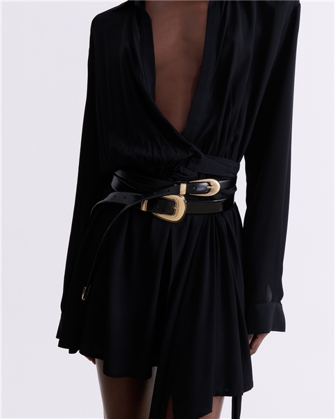 Vassia Kostara - Black Wrap Mini Dress Vassia Kostara - Black Wrap Mini Dress