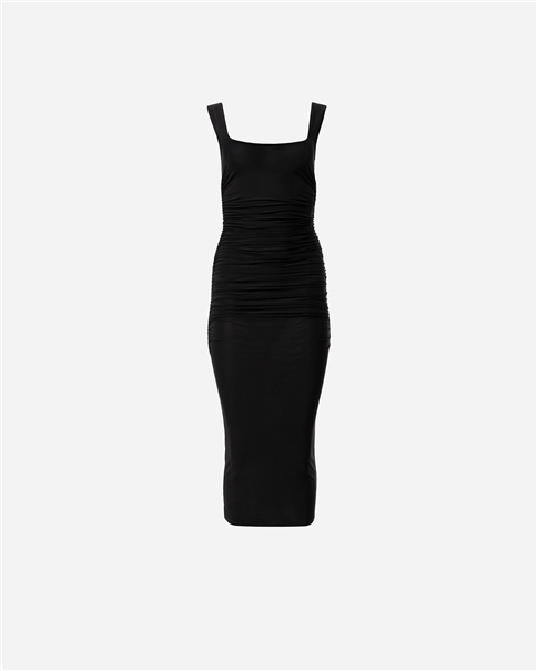 Vassia Kostara - Black Fitted Midi Dress