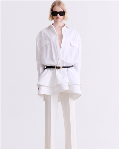 Vassia Kostara - White Structured Shirt Dress