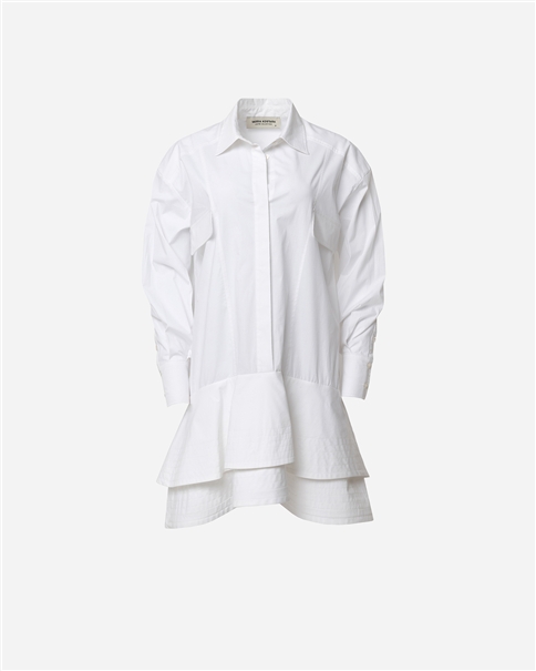 Vassia Kostara - White Structured Shirt Dress
