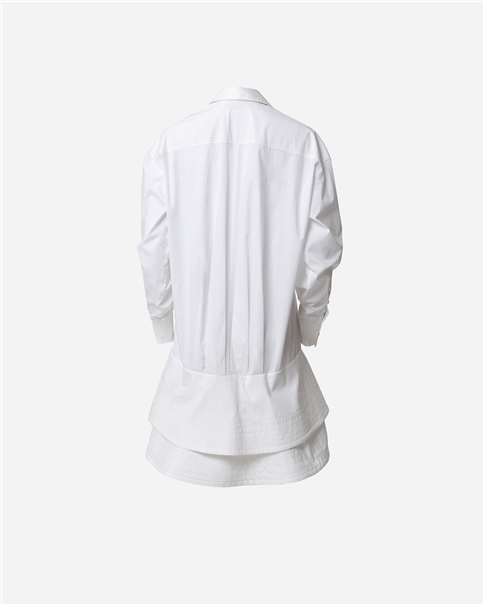 Vassia Kostara - White Structured Shirt Dress