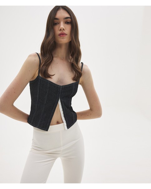 SunSetGo - Bianca Denim Top