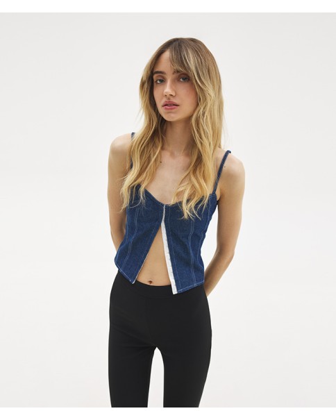SunSetGo - Bianca Denim Top