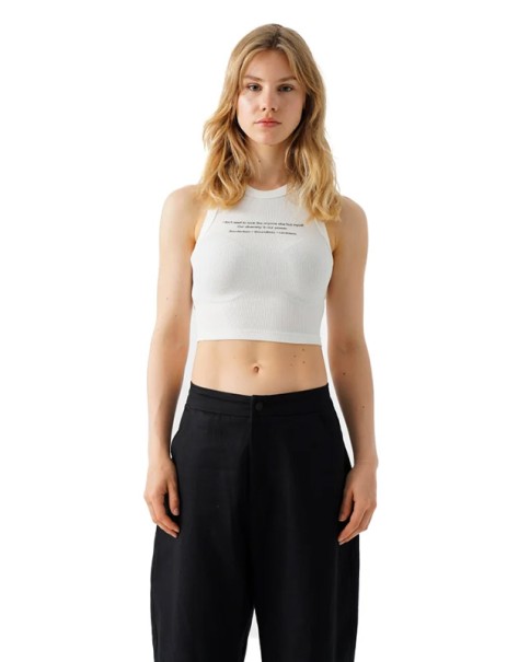 Moya - Sleveless Rib Crop Top