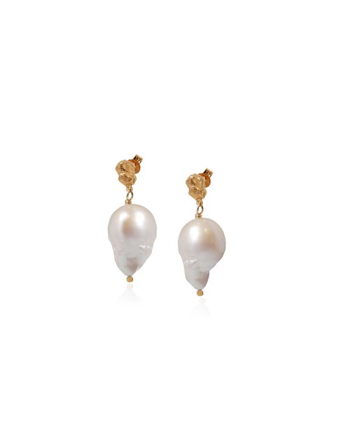 Hermina Athens - Nugget Baroque Pearl Earrings Hermina Athens - Nugget Baroque Pearl Earrings