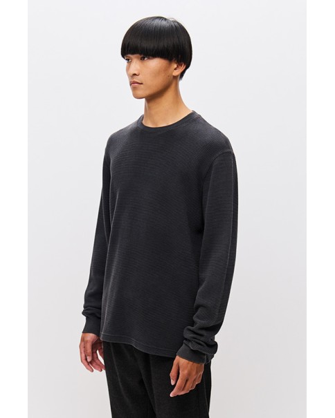 WAFFLE LONGSLEEVE WITH RIB DETAILS
