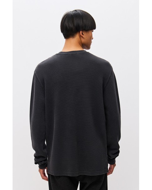 WAFFLE LONGSLEEVE WITH RIB DETAILS