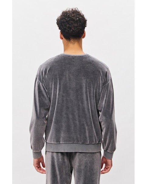 OVERSIZED VELVET CREWNECK
