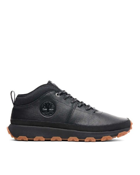 Winsor Trail MID LACE UP SNEAKER BLACK FULL GRAIN Winsor Trail MID LACE UP SNEAKER BLACK FULL GRAIN