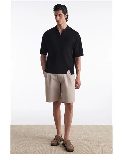 Nadia Rapti - Fine Line Knitted Polo Shirt